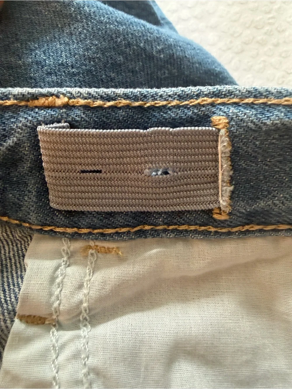 Old Navy Two-Tone Wide Leg Jeans in Light Blue and Dark Blue